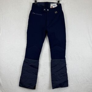 Vintage Subella Snow Pants Womens 12‎ Blue Insulated Stretch Ski Hong Kong 90s